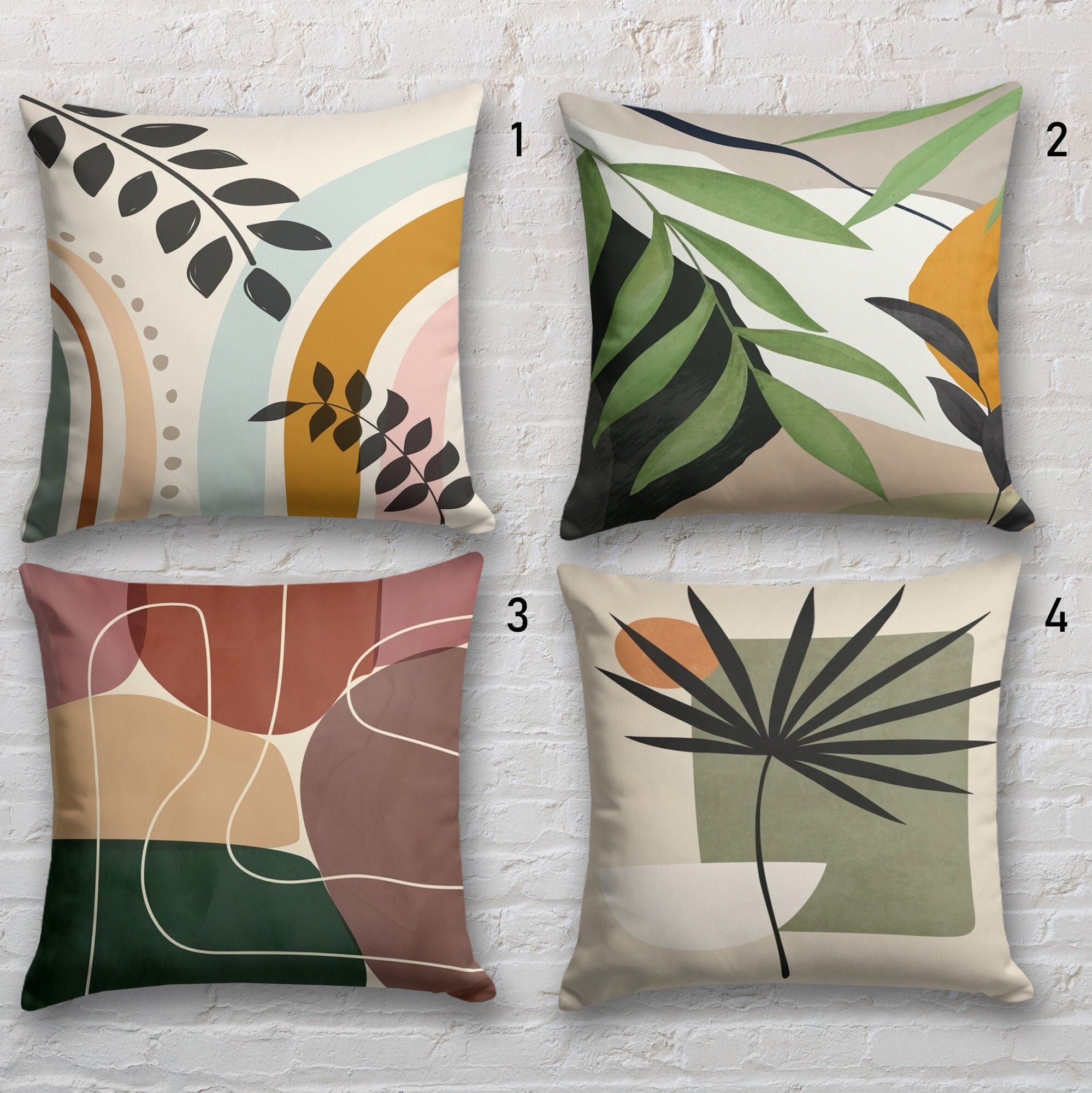 Abstract Pillow Cover, Boho Abstract Pillow Case, Abstract Art Pillows, Minimalist Cushion Cover, Decorative Pillow Covers