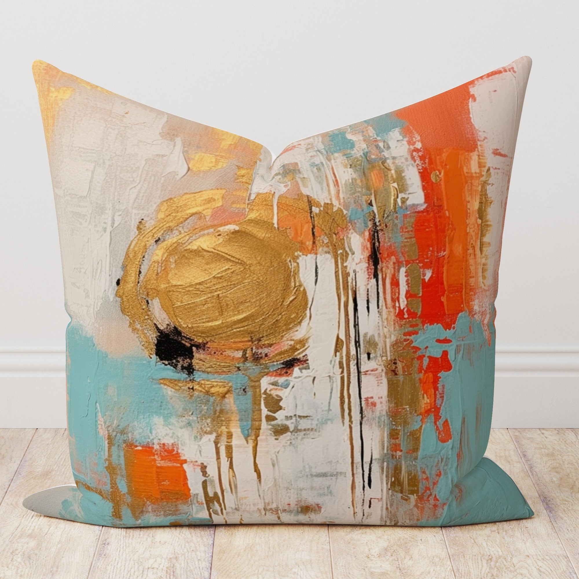 Abstract Art Pillow Covers, Modern Throw Pillow Cover, Contemporary Decorative Cushion Cover, Bold Brushstroke Design Pillowcases