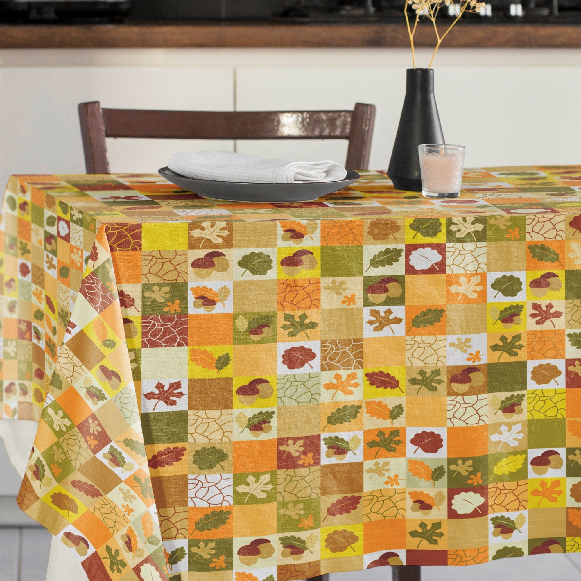 Fall Leaves Tablecloth, Thanksgiving Table Cloths, Autumn Table Covers, Seosonal Printed Table Linens, Autumn Harvest Party Table Decor