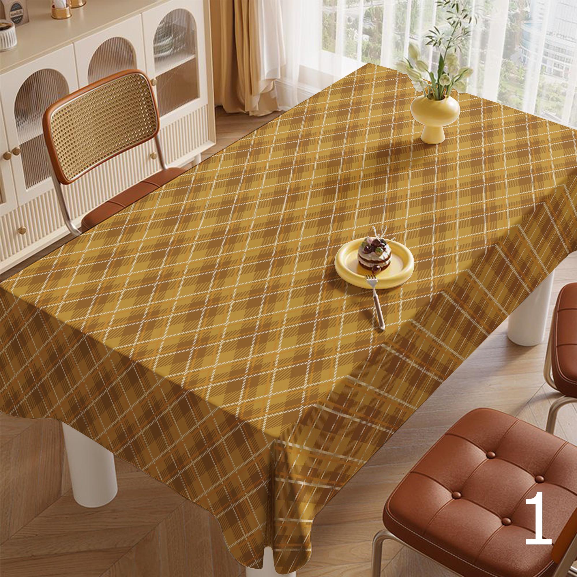Thanksgiving Plaid Tablecloths, Fall Buffalo Plaid Table Linens, Fall Gingham Table Covers, Autumn Checkered Party Table Decor