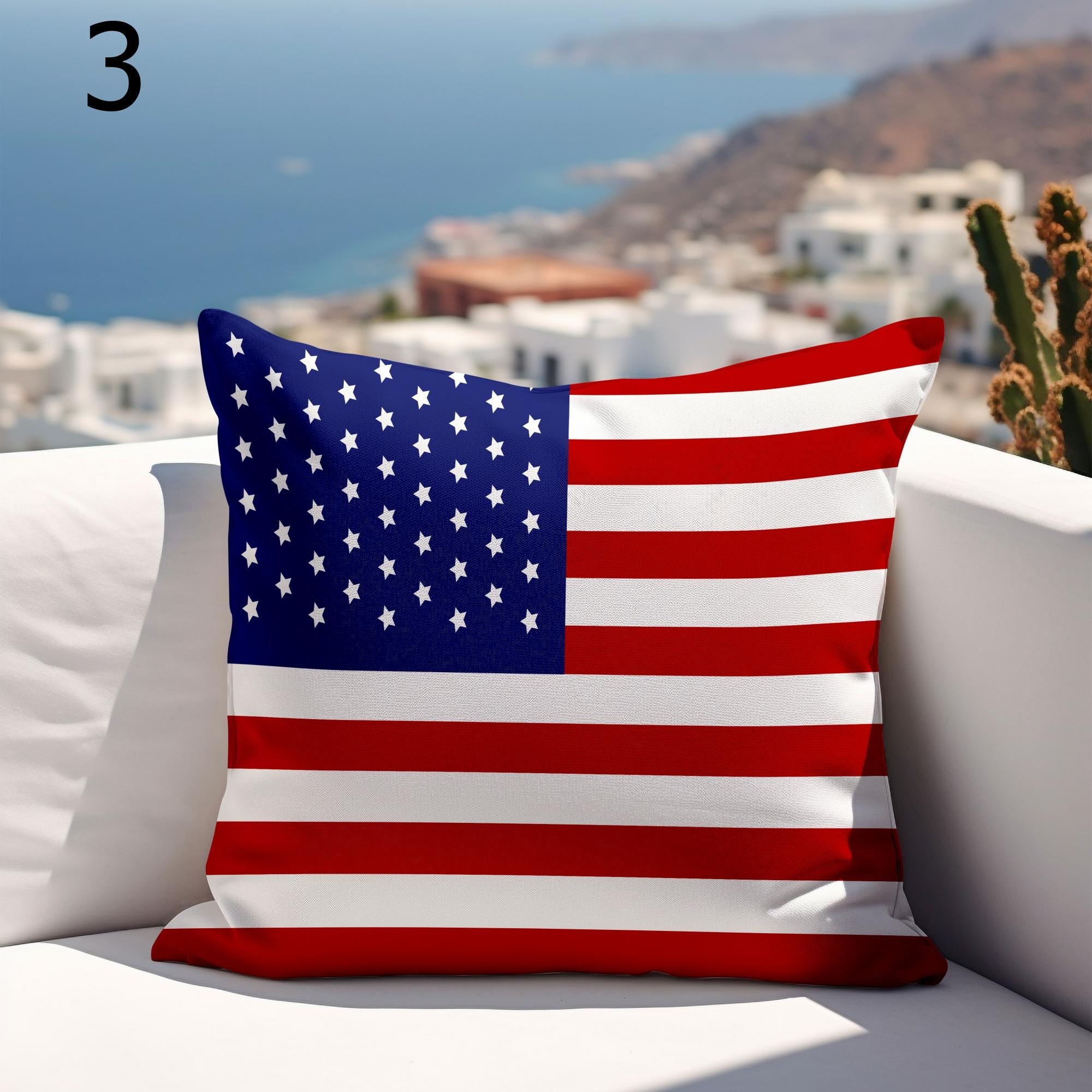 4th July Outdoor Patio Cushion Cover, Independence Day Outdoor Pillow Covers, Outdoor Patriotic Pillowcase, 4th July Waterproof Pillowcases