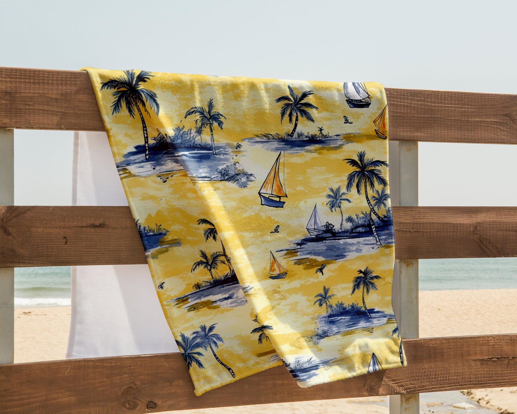 Hawaii Beach Towels, Cotton Beach Towels, Tropical Palm Tree Beach Towels, Tropic Digital Print Beach Towel, Hawaii Palm Tree Bath Towels