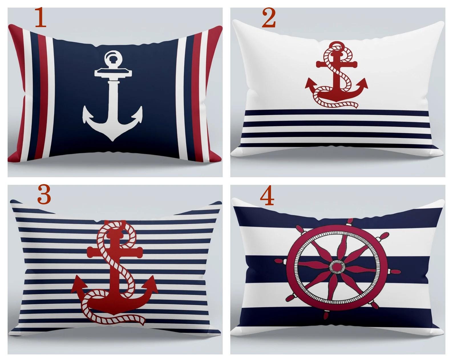Anchor Pillowcase, Nautical Pillow Cover, Boat Cushion, Nautical Pillow Cover, Lake Pillows, Nautical Boat Gift, Beach Pillow