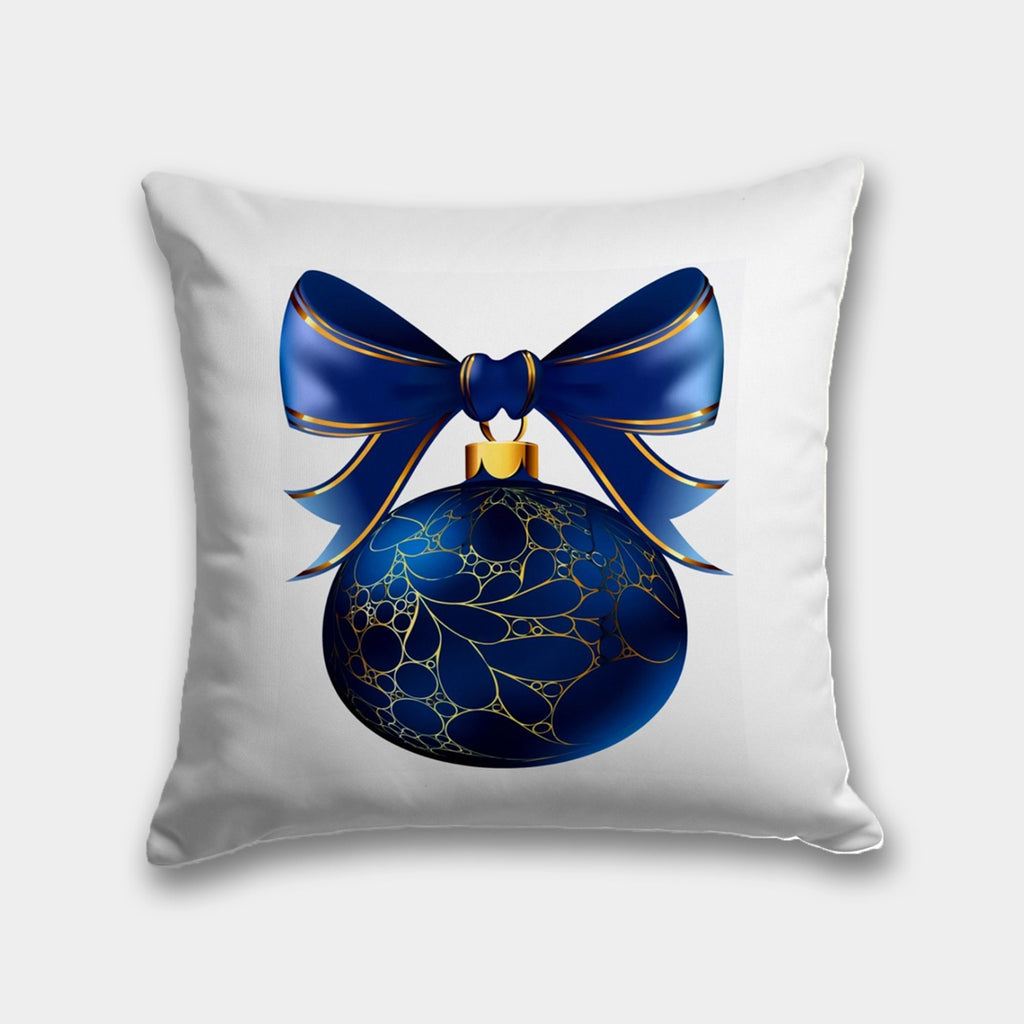 Merry Christmas Pillowcase, Holly Cute Animals Pillow Cover, Christmas Deer Cushion Cover, Blue Winter Cute Animals Xmas Pillow Cover