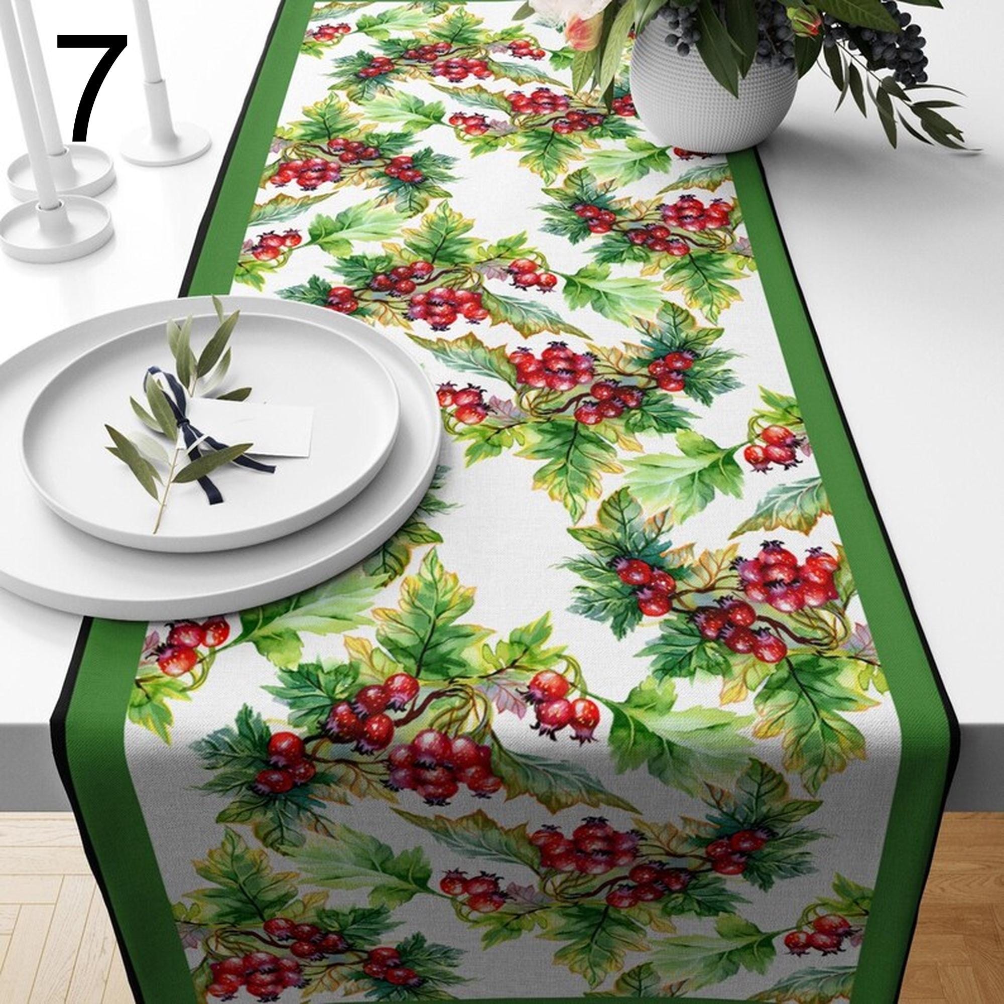 Christmas Table Runner, Christmas Table Decoration, Green Table Runner, Xmas Table Runner, Christmas Party Table, Christmas Gift
