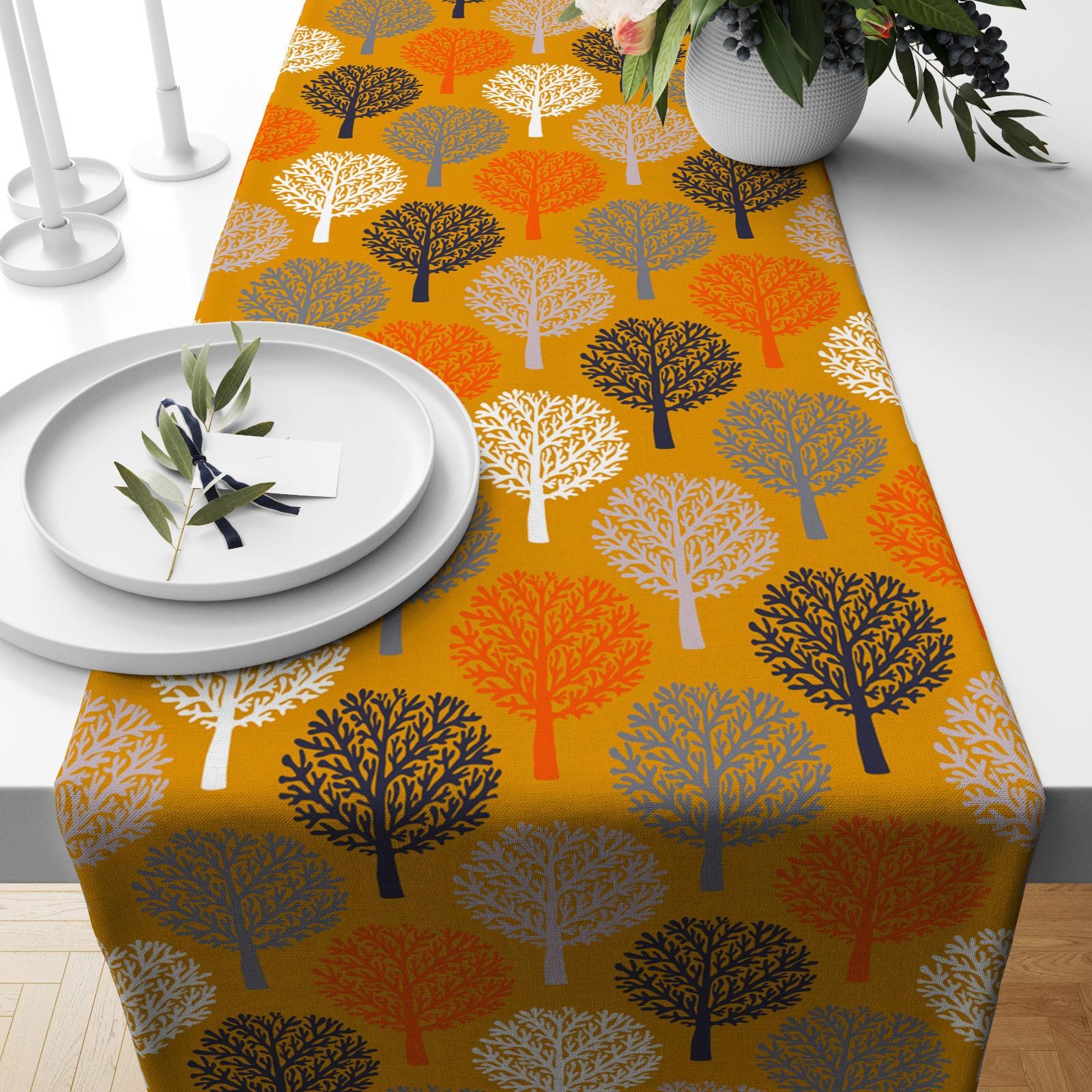 Autumn Table Runner, Fall Table Runner, Thanksgiving Table Runner, Halloween Runner, Fall Home Decor, Thanksgiving Gift, Halloween Party