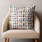 Mid Century Orange Pillowcase, Retro Pillow Cover, 1960s Cushion Cover, 70s Throw Pillow Cover, MCM Pillowcase