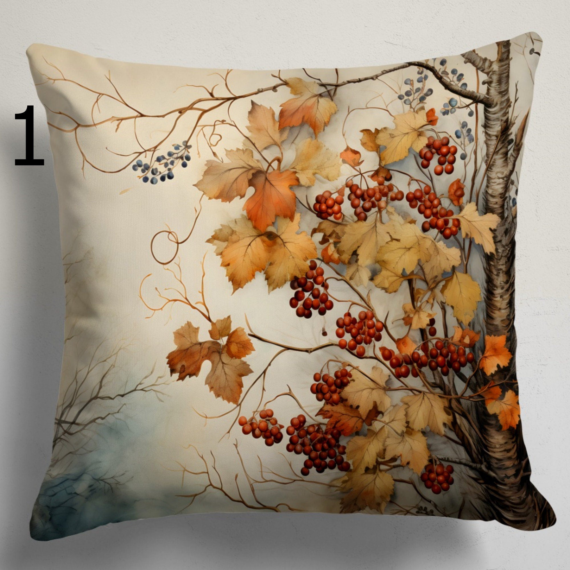Fall Leaves Cushion Cover, Autumn Pillow Covers, Autumn Throw Pillow Cover, Autumn Gift, Fall Dry Leave Pillowcase, Fall Home Decor