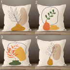 Modern Abstract Pillow Covers, Minimalist Abstract Leaf Pillowcase, Abstract Throw Pillow Cover, Modern Abstract Leaves Cushion Cover