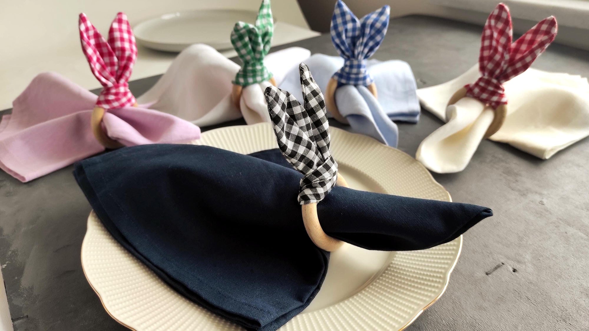 Easter Napkin Ring, Easter Bunny Napkin Rings, Bunny Ears Napkin Holders, Easter Party Cute Bunny Napkin Rings, Easter Table Decor