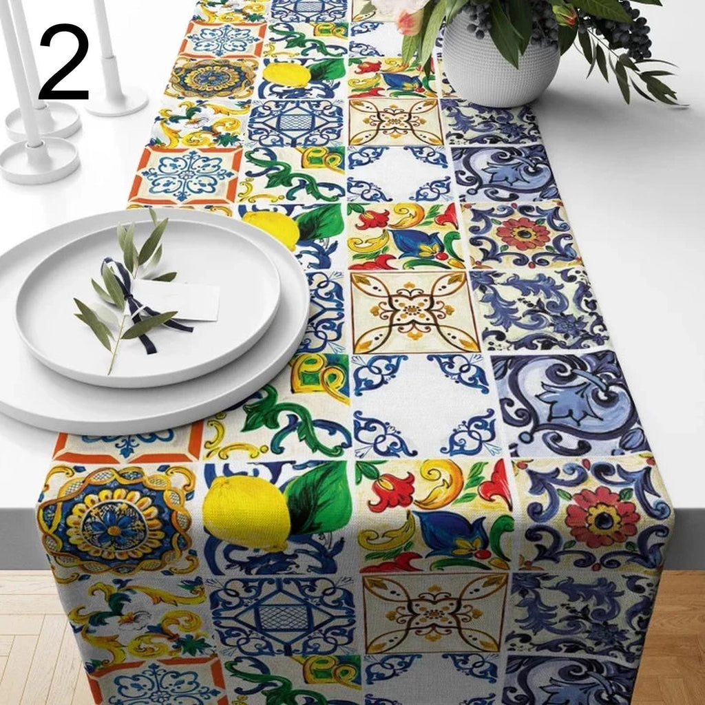 Lemon Table Runner, Yellow Lemon Table Runner, Farmhouse Lemon Table Runner, Lemon Kitchen Dining Table Runner