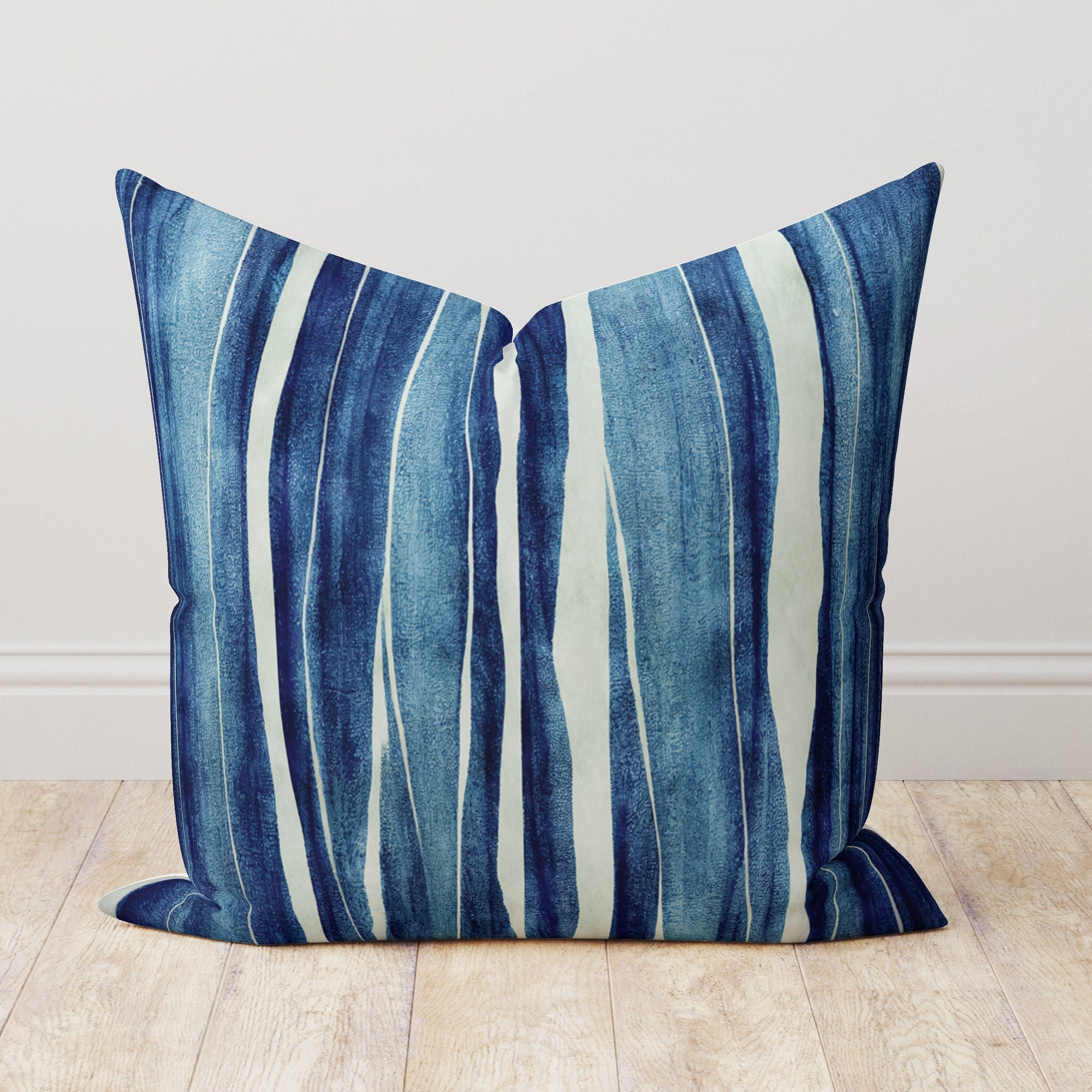 Blue Pillowcase, Indigo Abstract Cushion Cover, Indigo and White Bohemian Pillow Cover, Geometry Cushion Covers, Navy Blue Pillow Covers