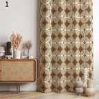 Retro Curtains, Mid Century Curtain Panels, MCM Geometric Abstract Blackout Curtain, Retro Grommet Curtain, 70s Print Drapes, 70s Curtains