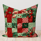 Holly Red Berry Flowers Pillow Cover, Christmas Pine Berry Cushion Cover, Floral Red Berries and Leaves Pillow Cover, Christmas Berry Pillow