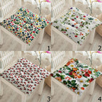 Fruit Print Chair Pads, Berry Pattern Seat Cushions, Summer Farmhouse Chair Pillow Covers, Cherry & Strawberry Fresh Chair Cushions