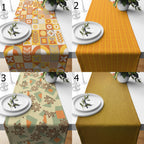 Orange Mid Century Modern Table Runner, Retro Table Runner, Mcm Table Runner, Retro Party Table Decor, 70s Table Decor, 80s Table Runners