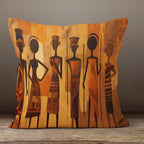 African Woman Pillow Covers, African Art Pillowcase, Ethnic Pillowcase, Authentic Throw Pillow Cover, African Digital Print Cushion Cover