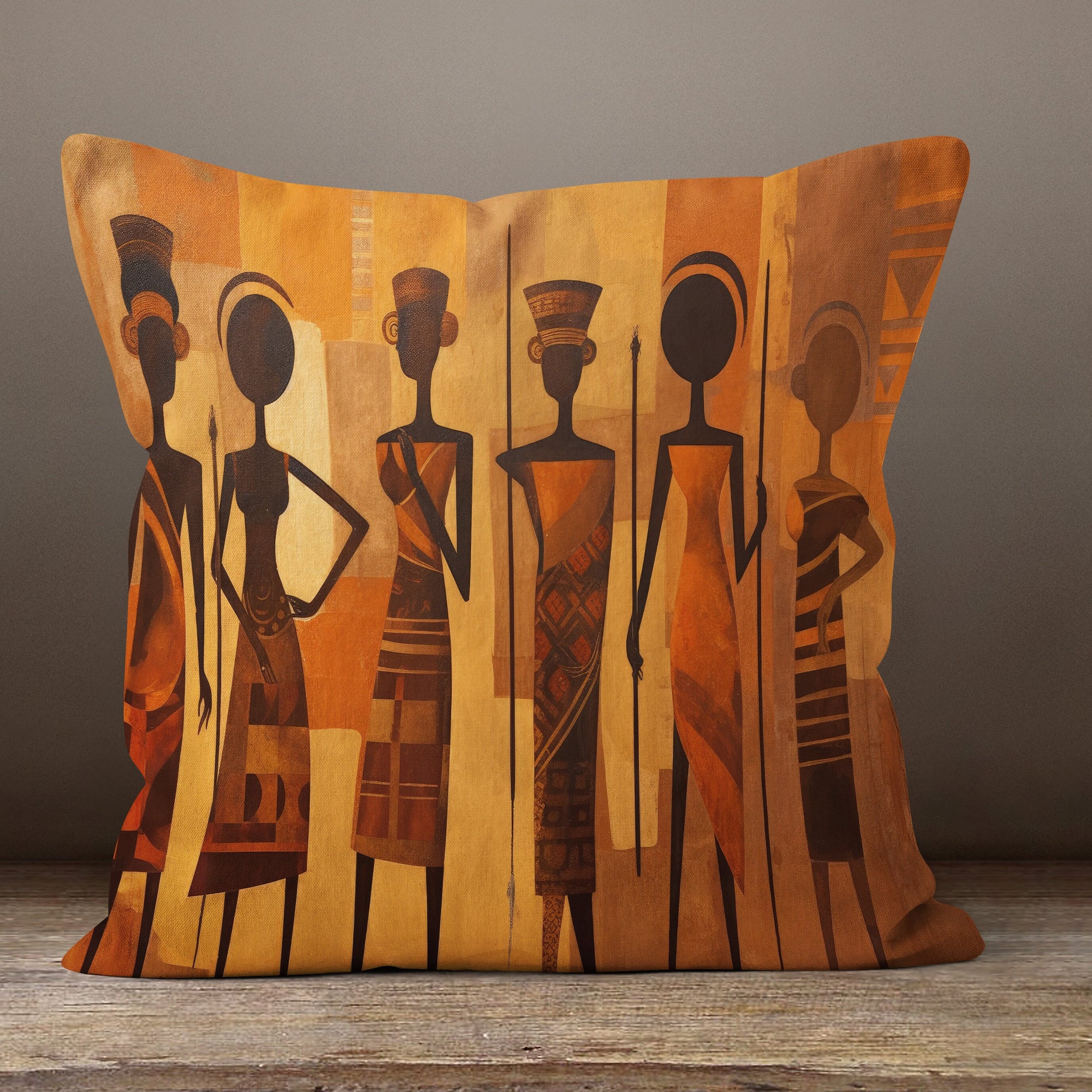 African Woman Pillow Covers, African Art Pillowcase, Ethnic Pillowcase, Authentic Throw Pillow Cover, African Digital Print Cushion Cover