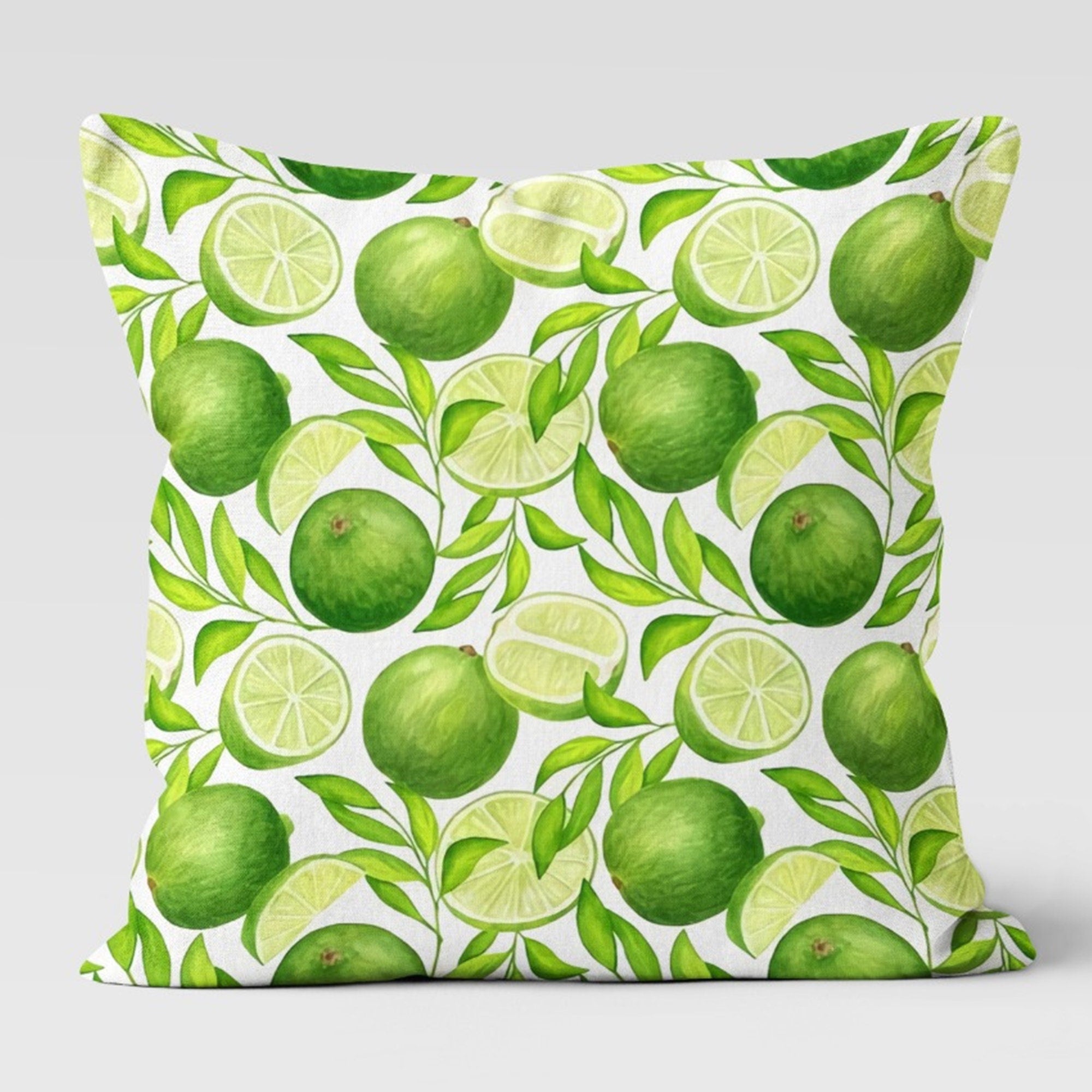 Lemon Pillow Covers, Outdoor Lemon Pillows, Lemon Cushion, Floral Summer Pillow, Lemon Kitchen Decor, Lemons Home Decor, Summer Pillow