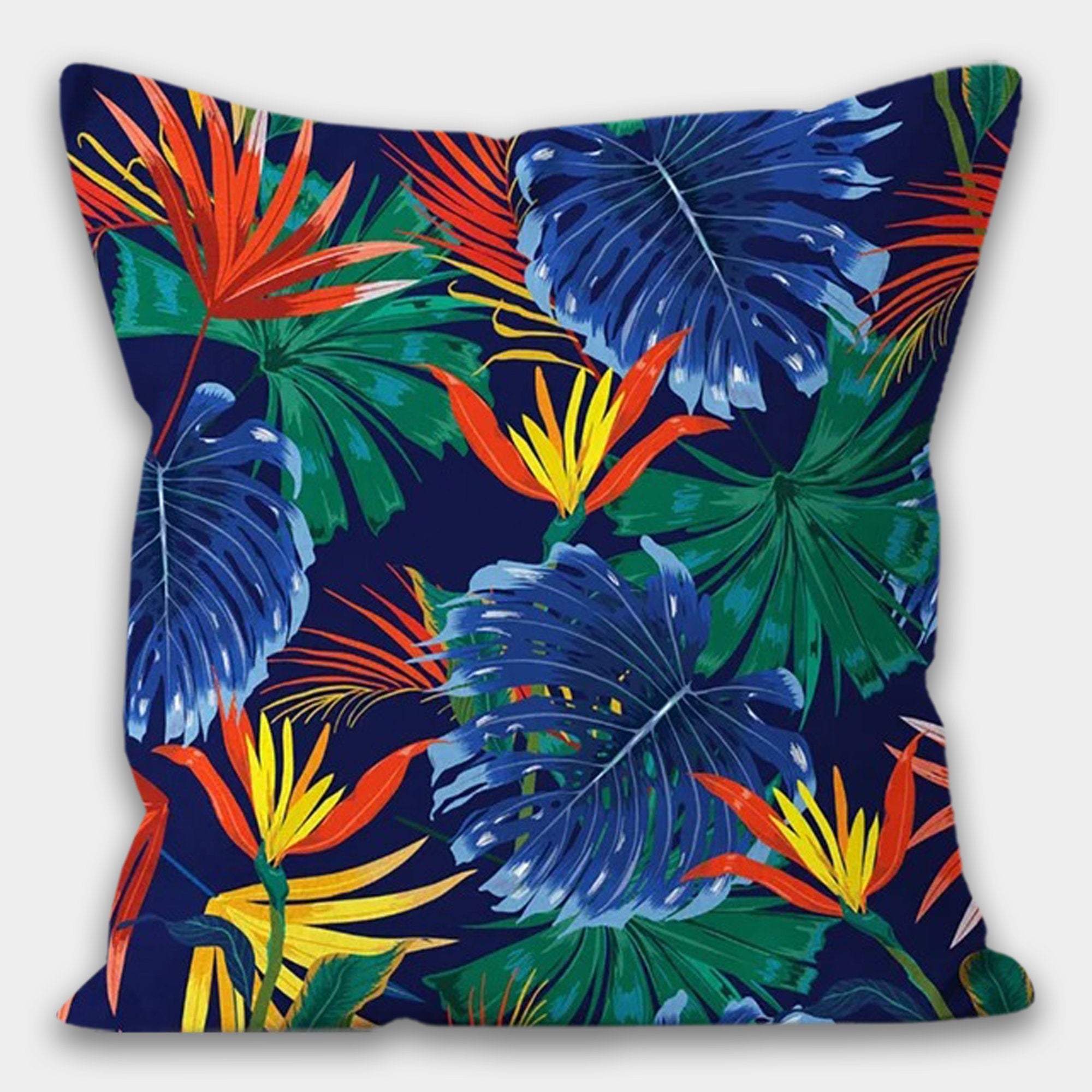 Tropical Leaves Pillow Cover, Leaves Pillow Cover, Floral Cushion Cover, Giant Leaves Cushion Cover, Green Botanical Pillow Cases