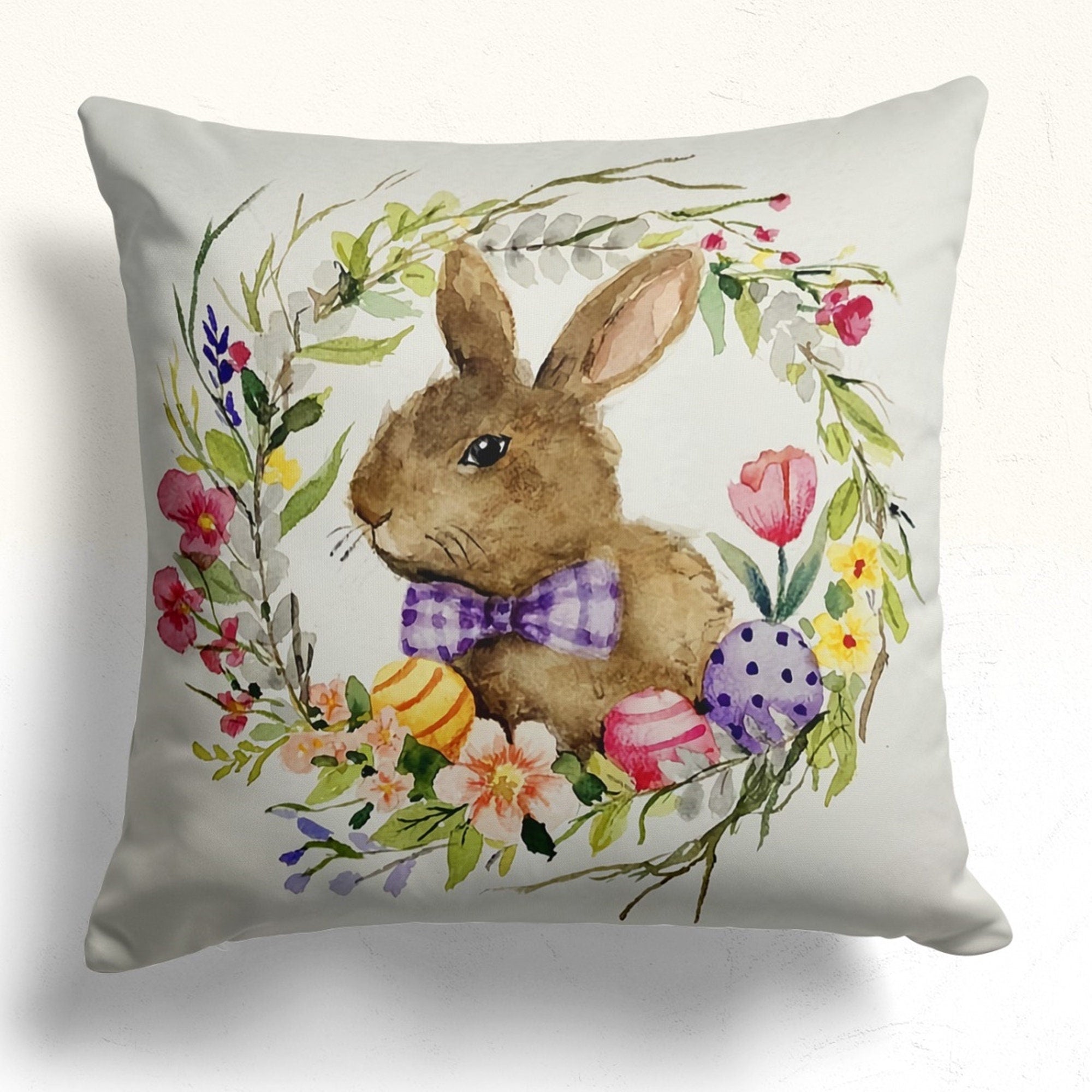 Easter Bunny Pillow Covers, Spring Rabbit Pillowcase, Bunny Pillow Case, Colorful Easter Pillow Case, Easter Gifts, Rabbit Easter Pillowcase