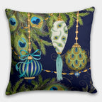 Christmas Peacock Pillow Cover, Christmas Peacock Pillowcase, Peacock Pillow Covers, Christmas Peacock Home Decor, Peacock Cushion Cover