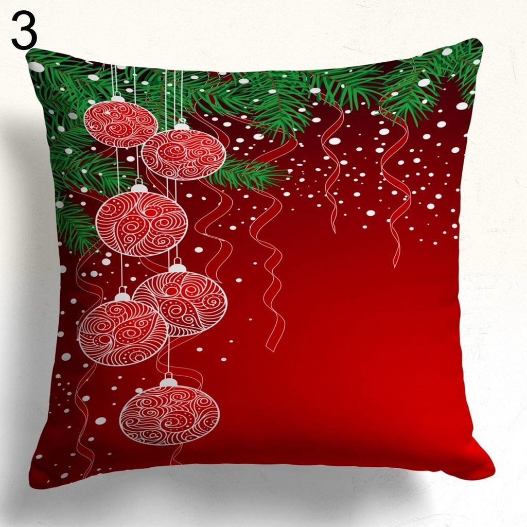Xmas Ornaments Pillow Cover, Christmas Decor Pillow Covers, Winter Holly Pillowcase, Christmas Candy Bars Pillow Case, Xmas Berry Pillowcase