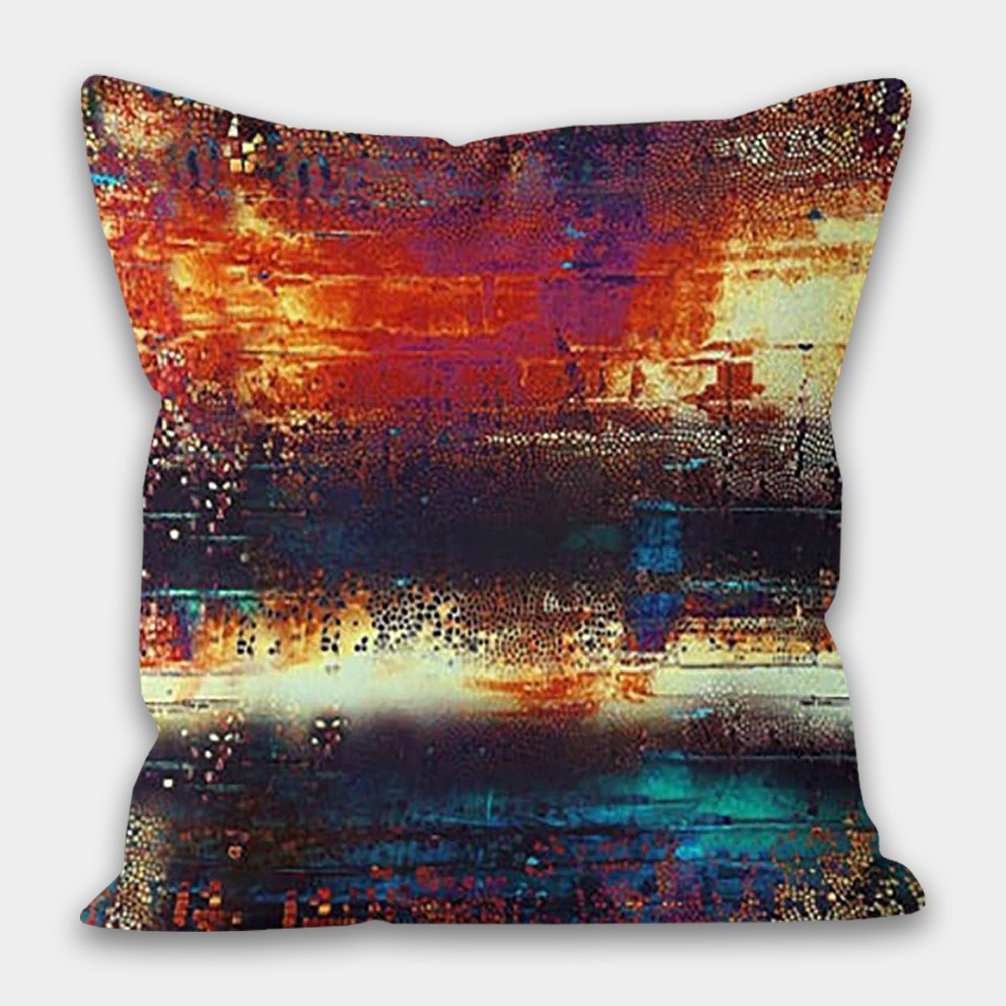 Abstract Boho Pillow Cover, Colorful Decorative Throw Pillow Cover, Bright Throw Pillows, Modern Art Pillows, Housewarming Gift