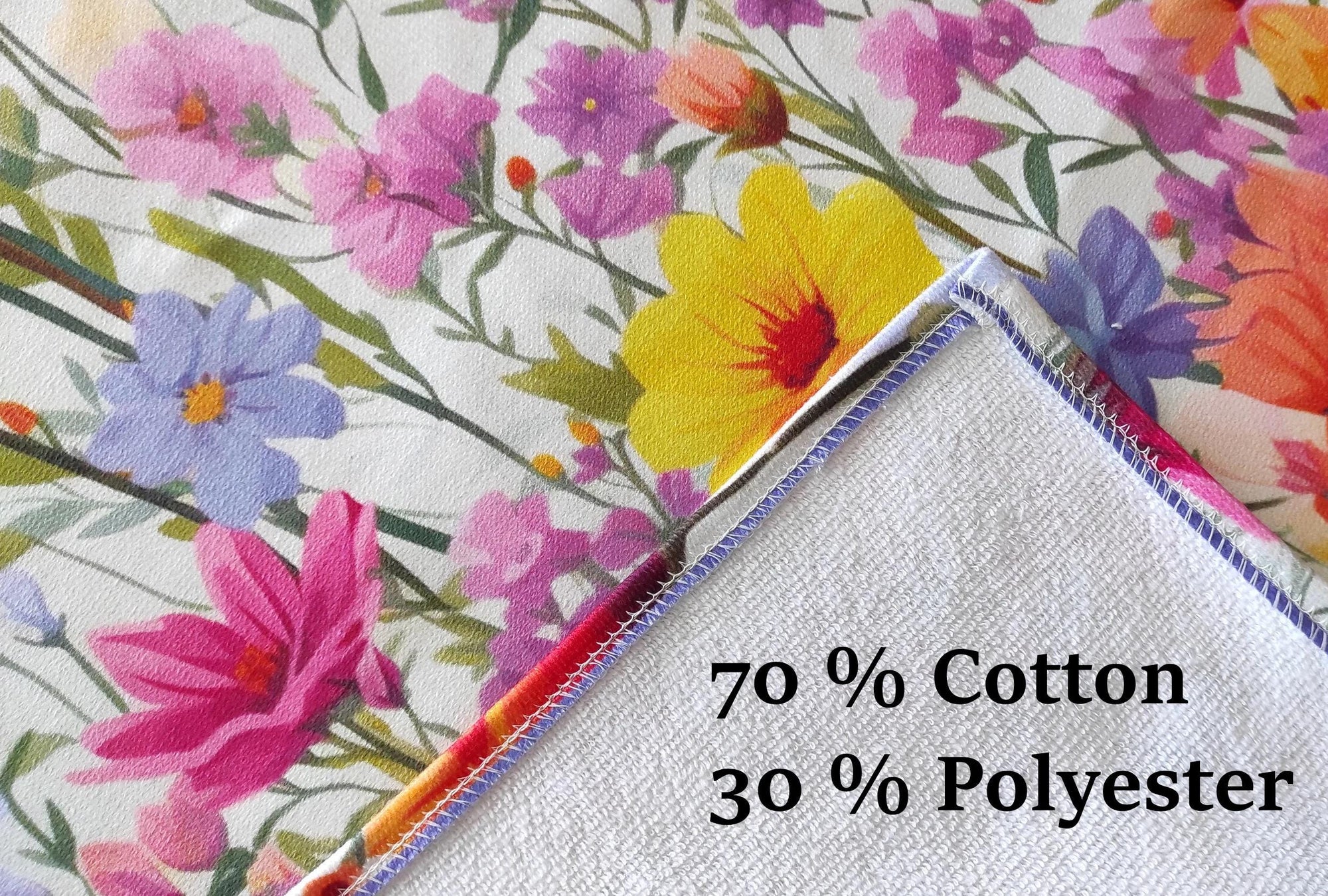 Floral Tea Towels, Wildflowers Dish Towel, Spring Flowers Towel, Wildflowers Hand Towel, Wildflowers Kitchen Towel