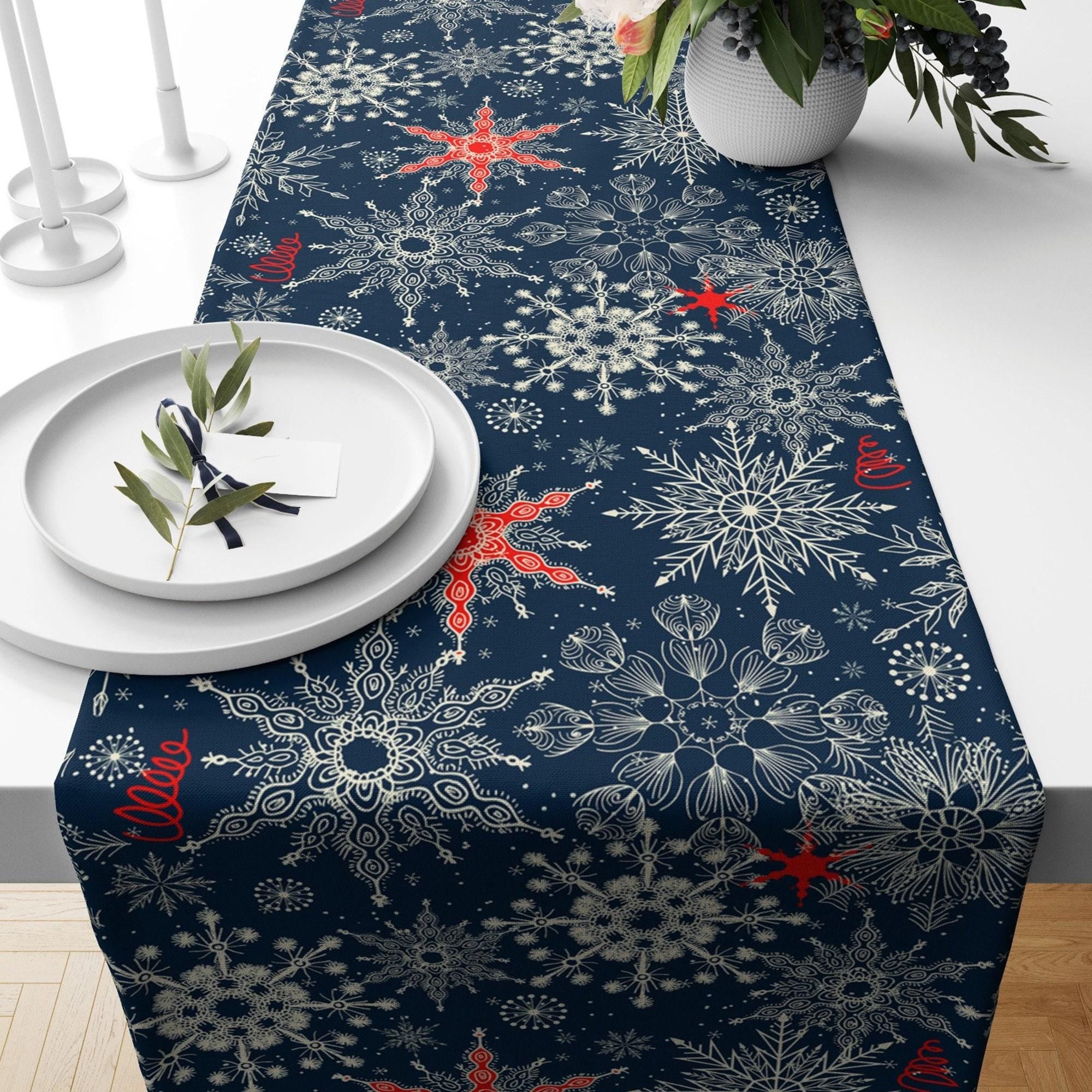 Christmas Table Runner, Christmas Tablecloth, Christmas Table Decoration, Christmas Party Table, Christmas Decor,  Christmas Gift