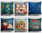 Christmas Pillow Cover, Snowman Pillow Cover, Snowflakes Christmas Pillowcase, Xmas Holiday Decor, Christmas Home Decor