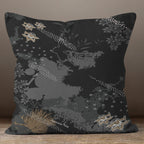Grey Abstract Pillow Covers, Black Modern Abstract Pillow Case, Modern Cushion Cover, Black Grey Modern Pillow Cover