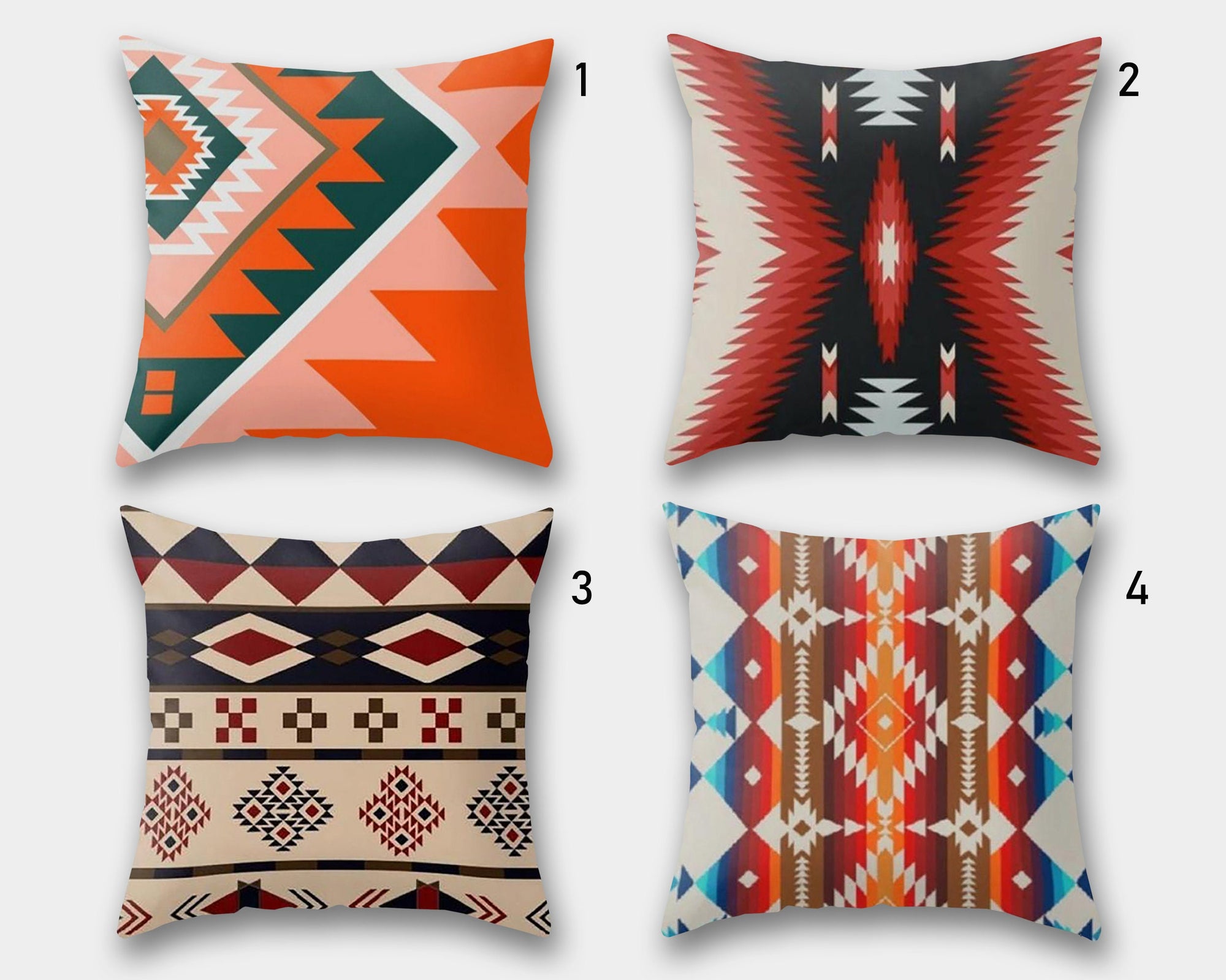Rug Pillow Cover, Ethnic Home Decor, Aztec Rug Pillow Covers, Southwestern Pillow Case, Authentic Home Decor, Boho Home Decor