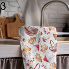Autumn Leaves Tea Towels, Thanksgiving Tea Towel, Autumn Kitchen Dish Towels, Fall Kitchen Hand Towel, Thanksgiving Kitchen Tea Towel