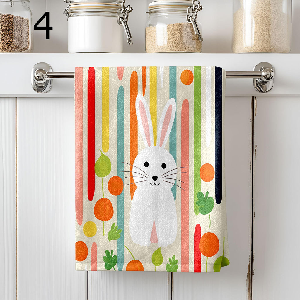Easter Bunny Dish Towel, Cute Easter Decorative Tea Towel, Easter Fingertip Towels, Bunny Fingertip Towels, Cute Easter Bunny Tea Towels