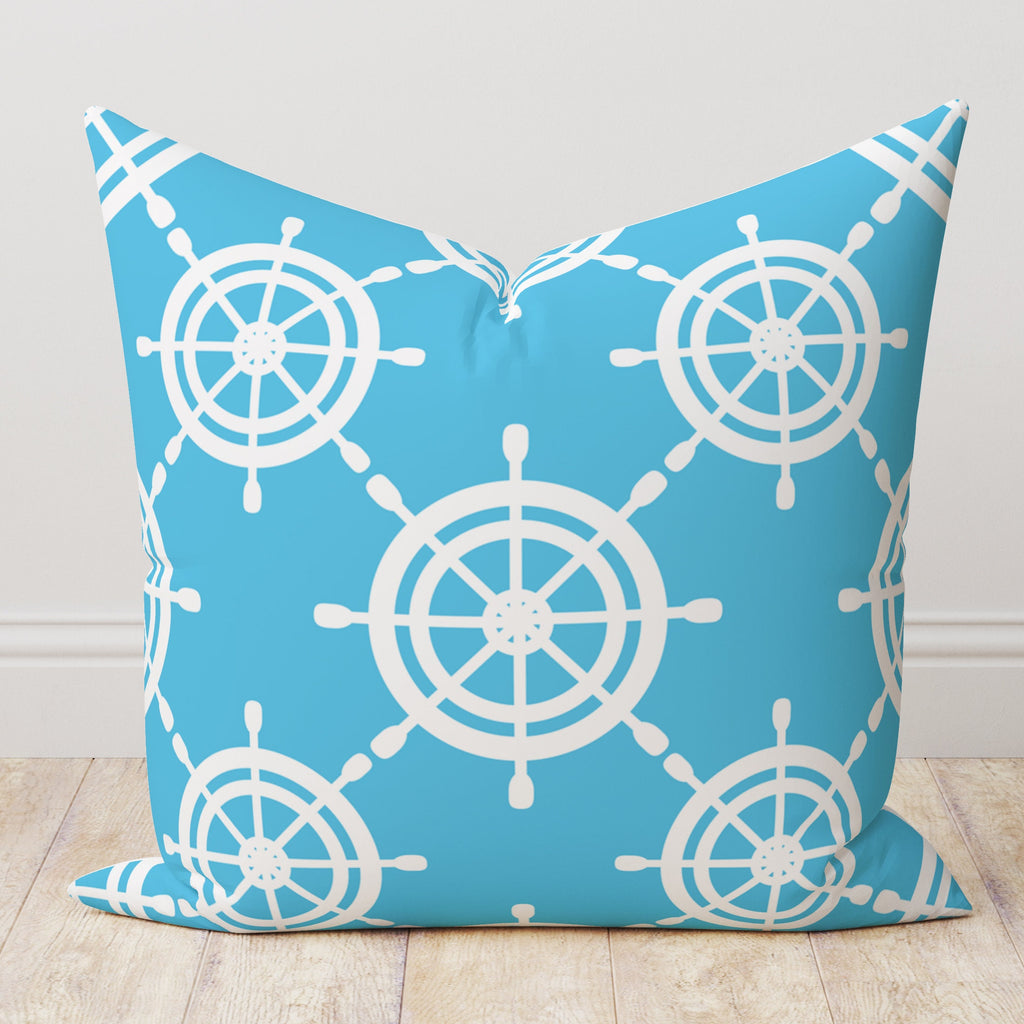 Nautical Pillow Cover, Anchor Pillowcase, Coastal Pillow Case, Seahorse Cushion Cover, Dolphin Throw Pillow Cover, Starfish Pillow Case