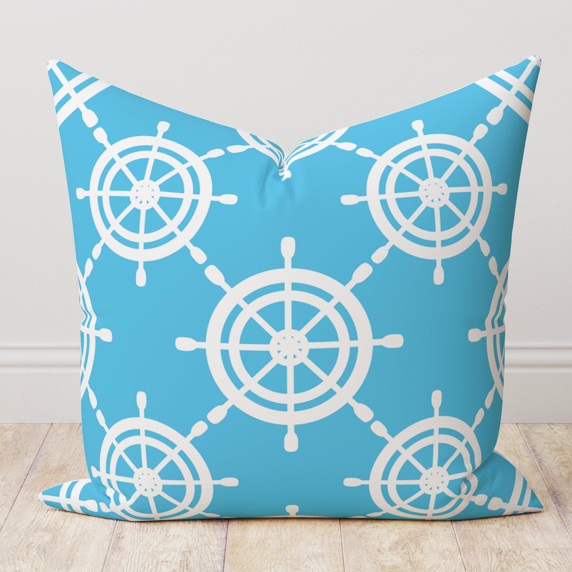 Nautical Pillow Cover, Anchor Pillowcase, Coastal Pillow Case, Seahorse Cushion Cover, Dolphin Throw Pillow Cover, Starfish Pillow Case