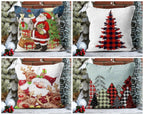Christmas Pines Pillow Covers, Xmas Holiday Pillow, Christmas Snowman Pillowcase, Cute Snowman Christmas Pillow, Christmas Pillowcase