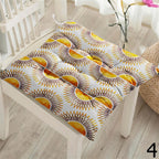 Floral Chair Pads, Sunflower & Daisy Seat Cushions, Colorful Flower Kitchen Patio Pillows, Multicolored Floral Chair Cushions