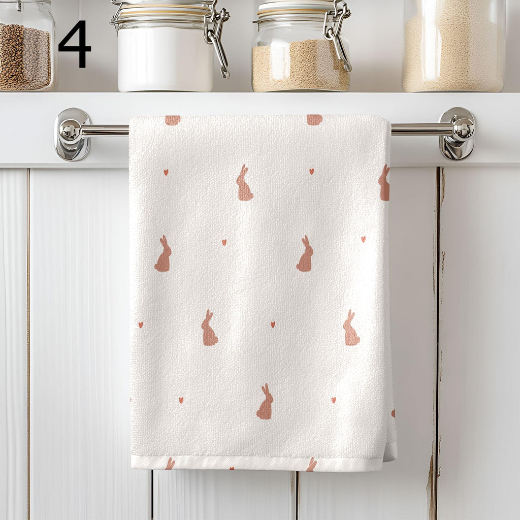 Cute Easter Decorative Tea Towel, Easter Bunny Dish Towel, Easter Fingertip Towels, Bunny Kitchen Towels, Cute Easter Bunny Tea Towels