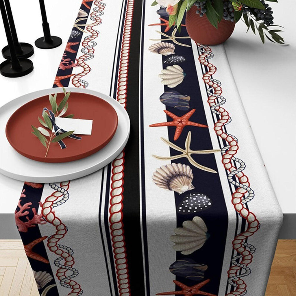 Nautical Table Runner, Beach House Runner, Marine Table Runner, Coastal Table Runner, Beach Table Runner, Blue Beach Table Runner Decor