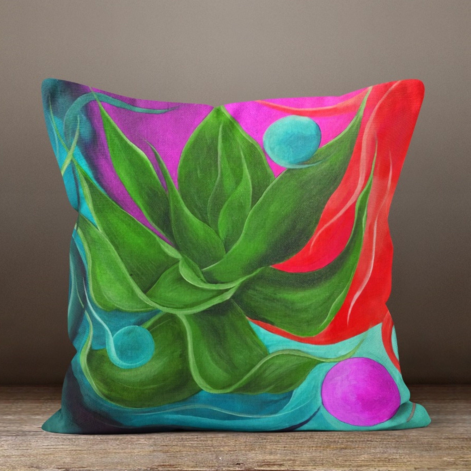 Succulent Flower Pillow Cover, Succulent Pillow, Cactus Pillow Covers, Floral Pillow Cover, Plant Pillow, Succulent Cushioncal