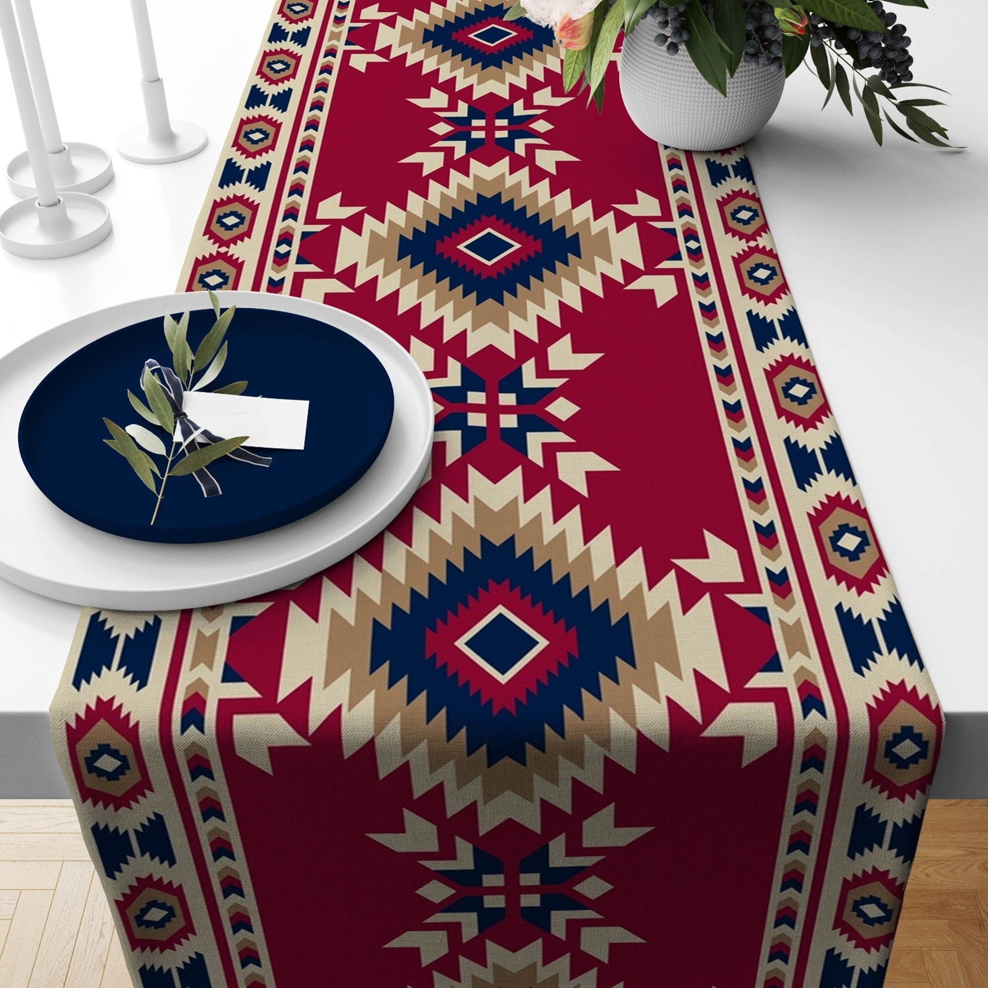 Ethnic Table Runners, Rug Table Runner, Authentic Table Runner, Kilim Table Runner, Southwestern Table Runner