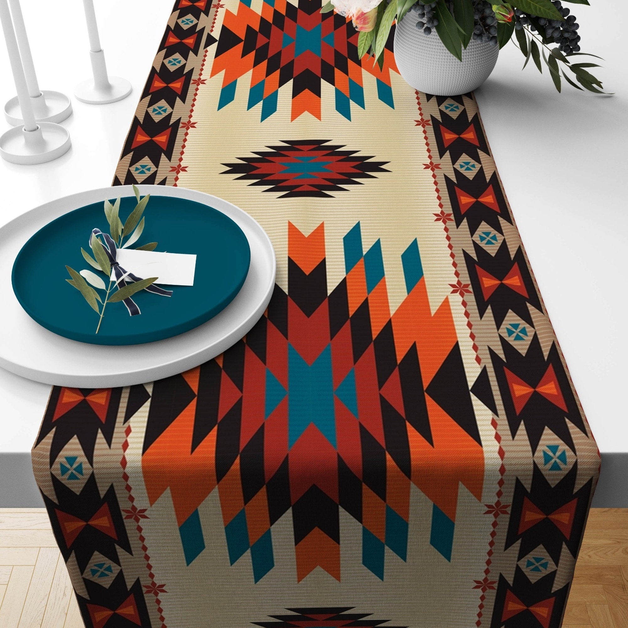 Ethnic Table Runners, Rug Table Runner, Authentic Table Runner, Kilim Table Runner, Southwestern Table Runner