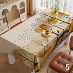 Fall Landscape Tablecloth, Multicolor Autumn Landscape Tablecloth, Thanksgiving Printed Tablecloth, Fall Abstract Leaf Table Covers