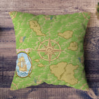 Nautical Pillow Covers, Sailor Cushion Cover, Ancient Map Nautical Pillowcase, Ancient Nautical Pillow Covers