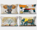 Decorative Pillow Cover,  Elephant Throw Pillow Case, Decorative Pillowcase,  Elephant Cushion, Fishes Pillow, Home Decor