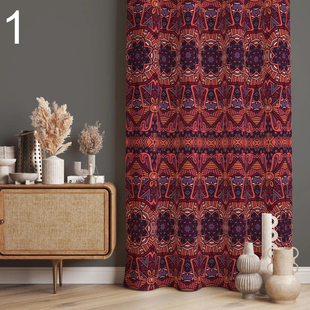Modern Vintage Ethnic Curtains, Ethnic Mudcloth Curtain Panels, Southwest Ethnic Curtain, African Curtains, Mudcloth Curtain Panels