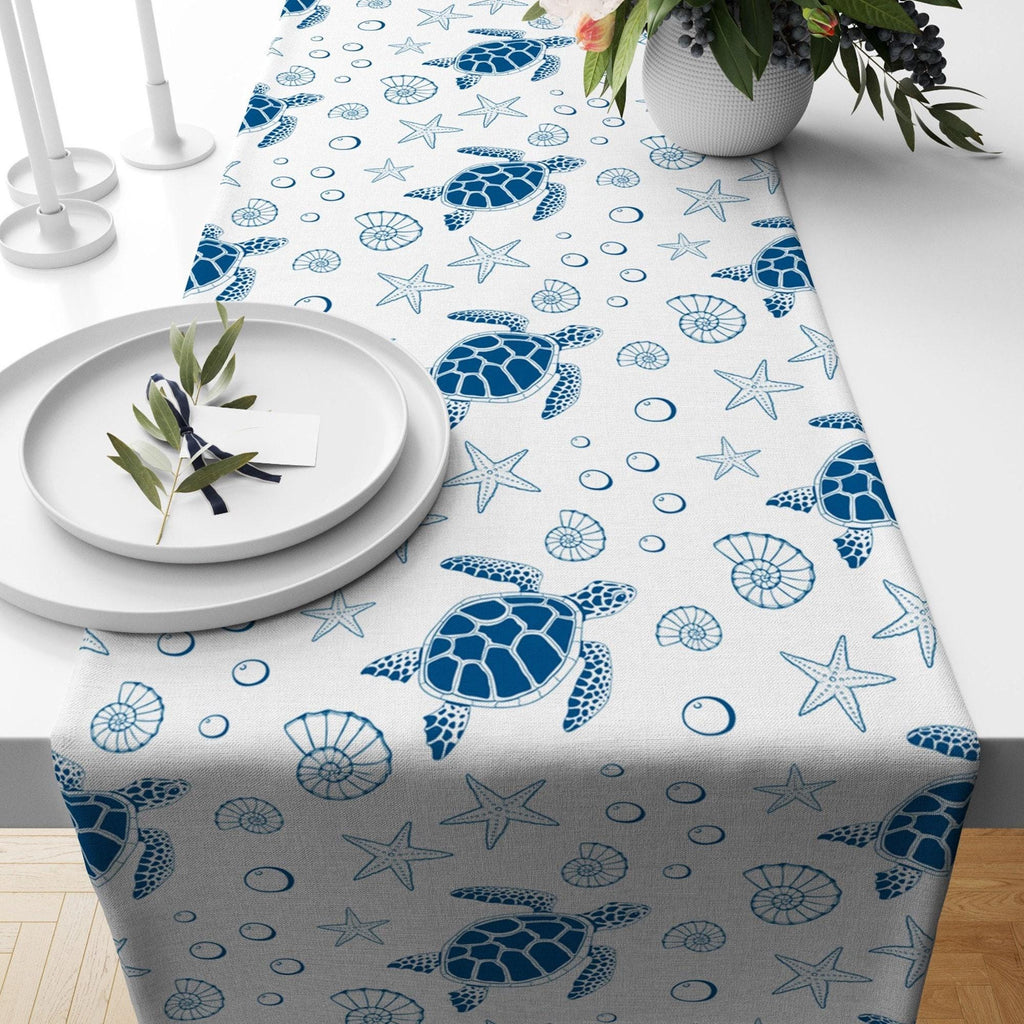 Nautical Table Runner, Beach House Runner, Marine Table Runner, Coastal Table Runner, Beach Table Runner, Blue Beach Table Runner Decor