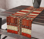 Ethnic Geometric Table Runner, Terracotta Southwestern Table Runner, African Geometric Tribal Table Runner, Ethnic African Table Runners